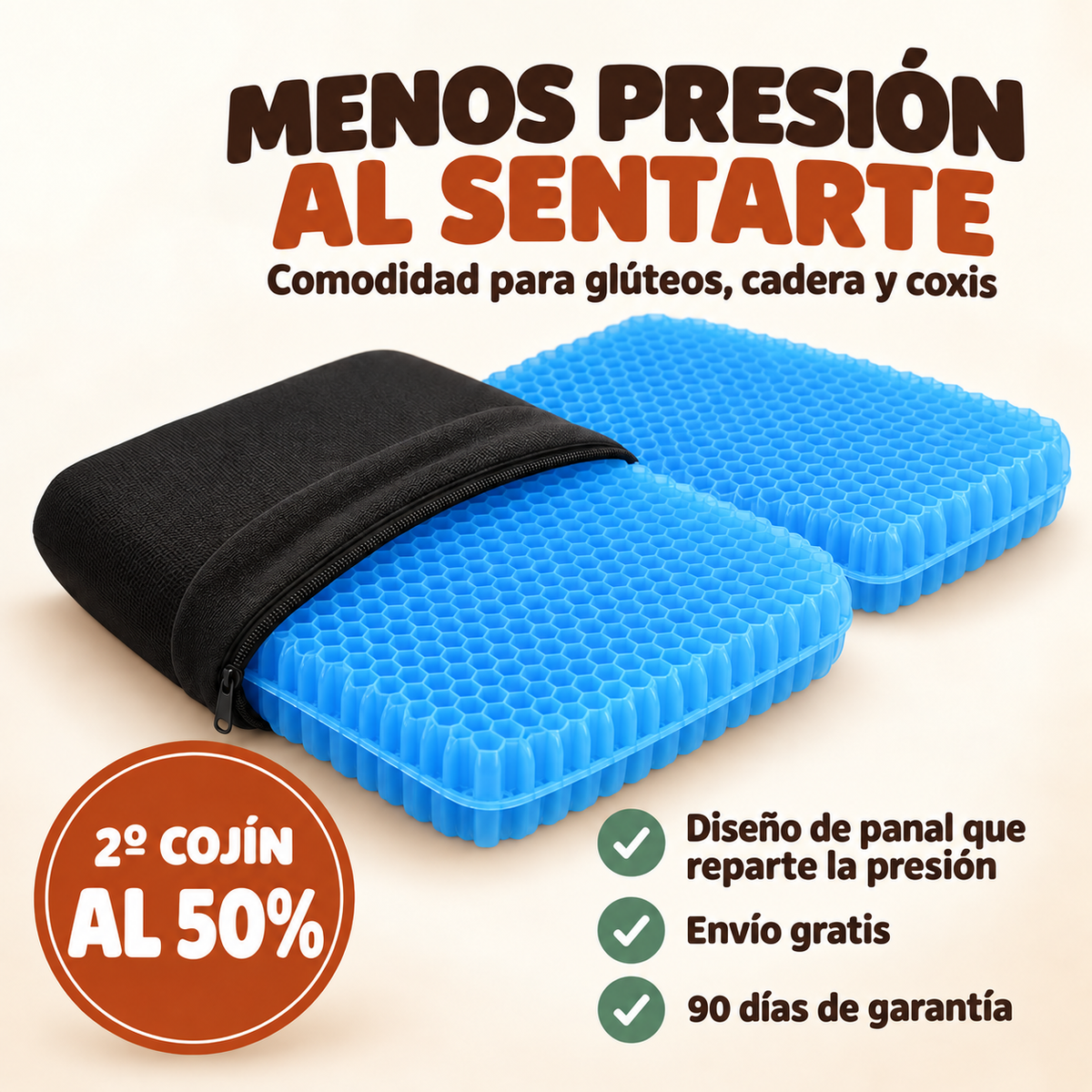 Zabyro™ Cojín de Gel Efecto Flotación