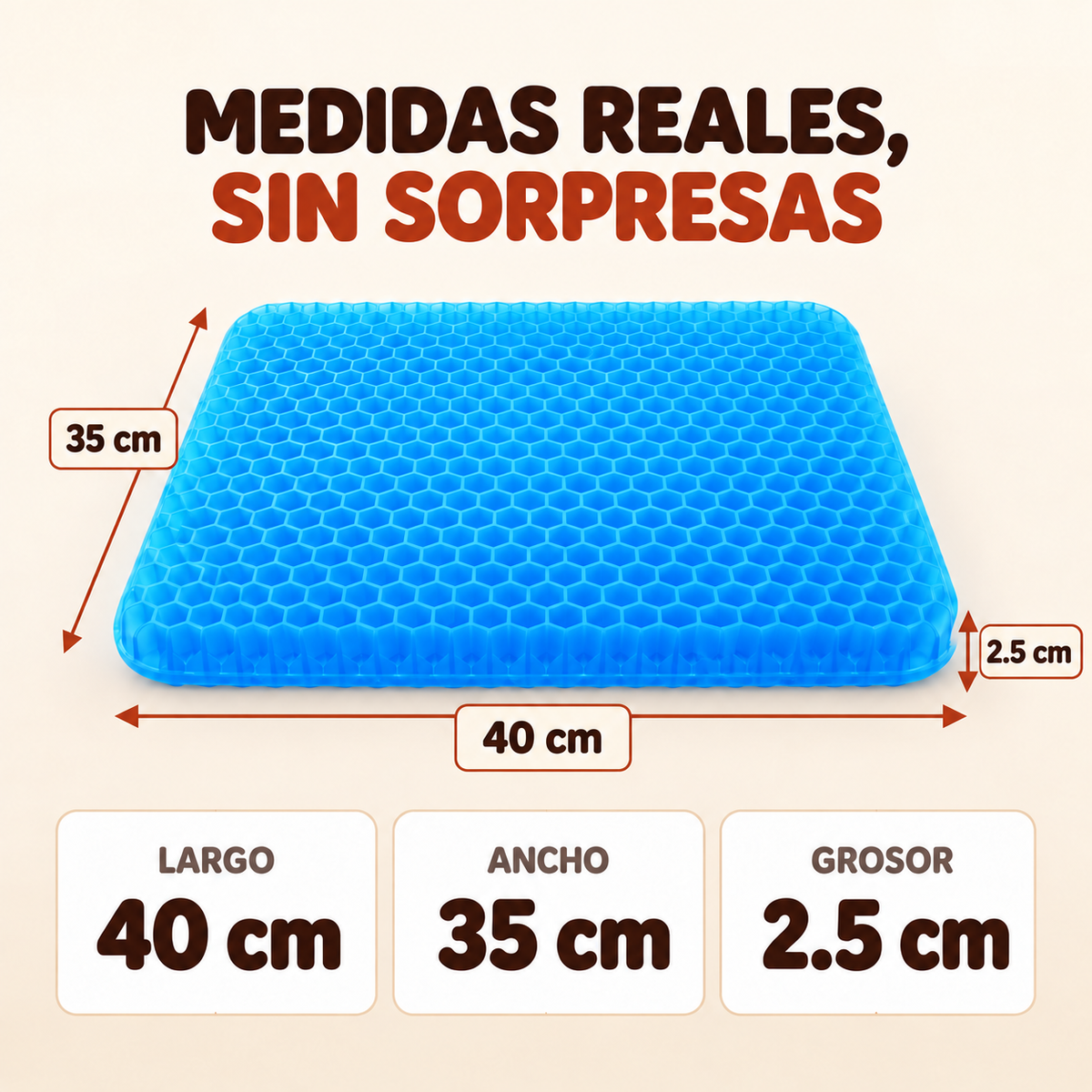 Zabyro™ Cojín de Gel Efecto Flotación